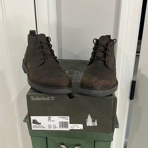 Squall canyon wood wing tip chukka DK Brown full grain